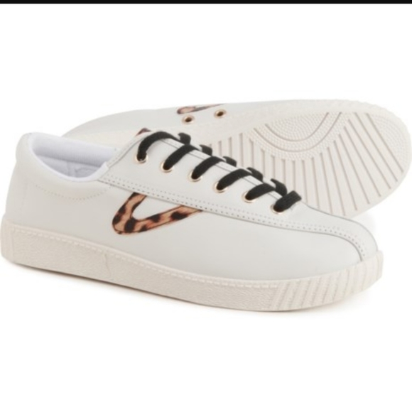 Tretorn nylite plus white leather sneakers tennis shoes size 8M - Picture 1 of 16